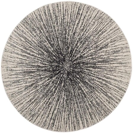 Safavieh 9 ft. x 9 ft. Contemporary Evoke Power Loom Area RugBlack & Ivory EVK228K-9R